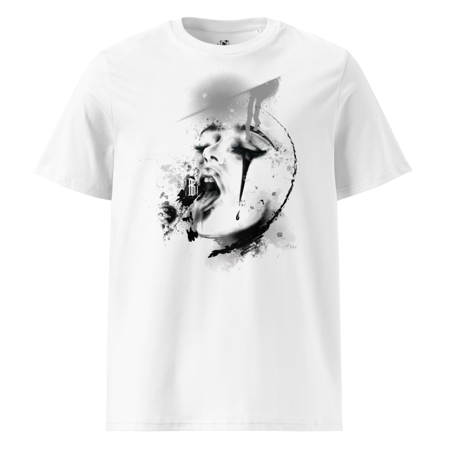 T-Shirt Frau mit ausgestreckter Zunge