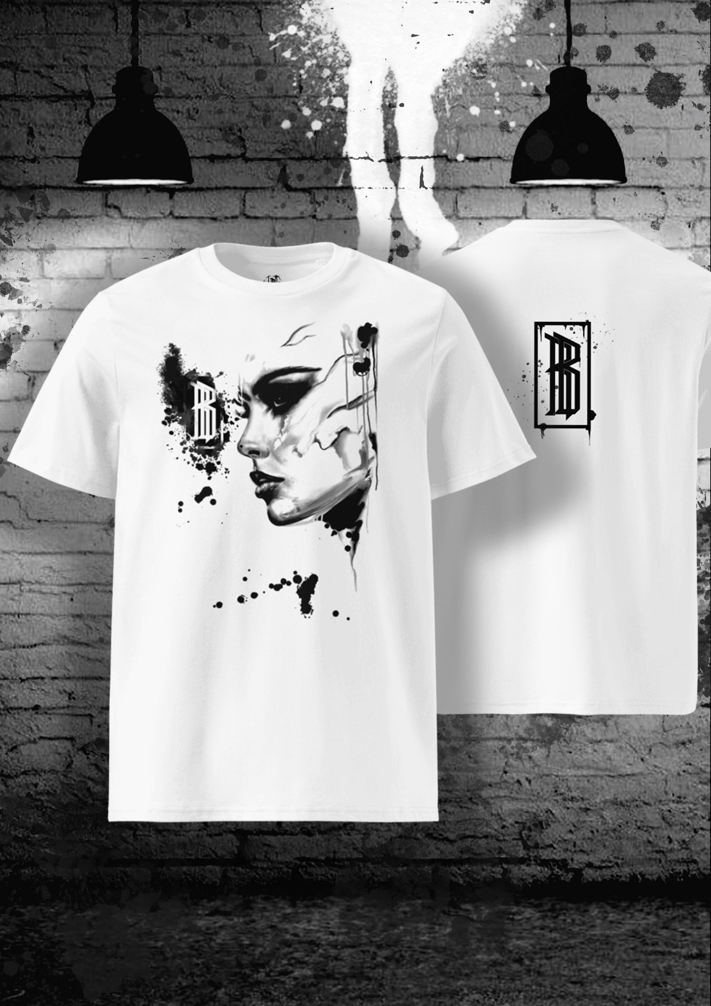 T-Shirt Marmor Frauengesicht