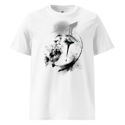 T-Shirt Frau mit ausgestreckter Zunge