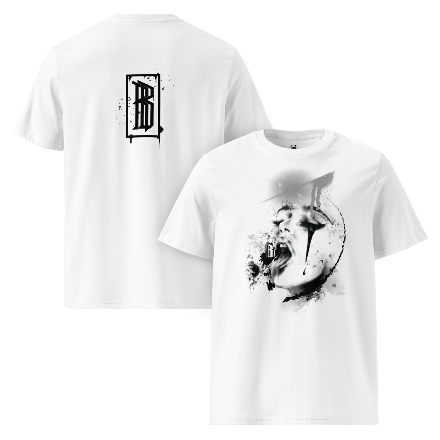 T-Shirt Frau mit ausgestreckter Zunge