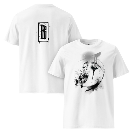T-Shirt Frau mit ausgestreckter Zunge